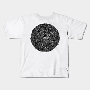 Monster Battle Royale (circle) Kids T-Shirt